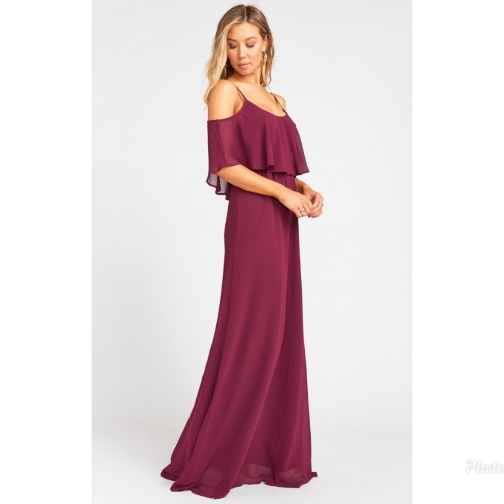 SMYM Caitlin Ruffle Maxi Bridesmaid Dress